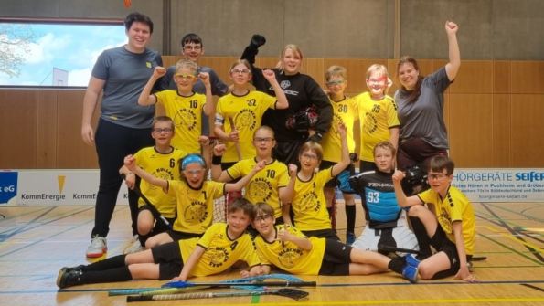 U11-Floorball-Team der Bullach Bees